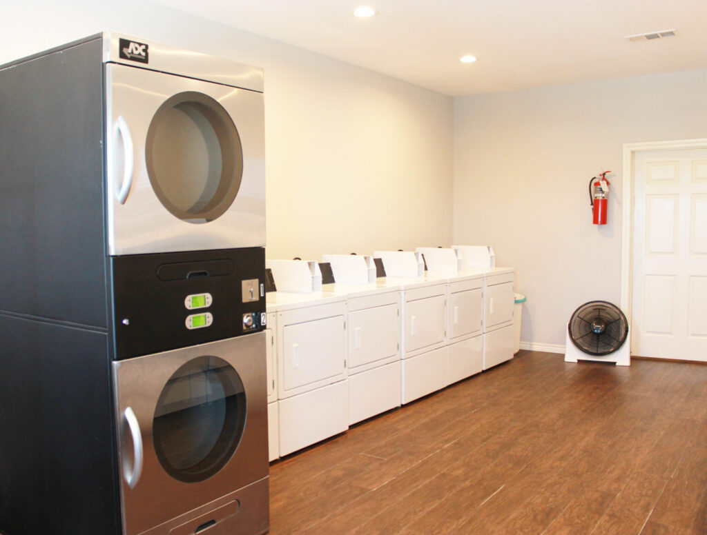 Image of laundromat dryers at Port Arthur RV Resort