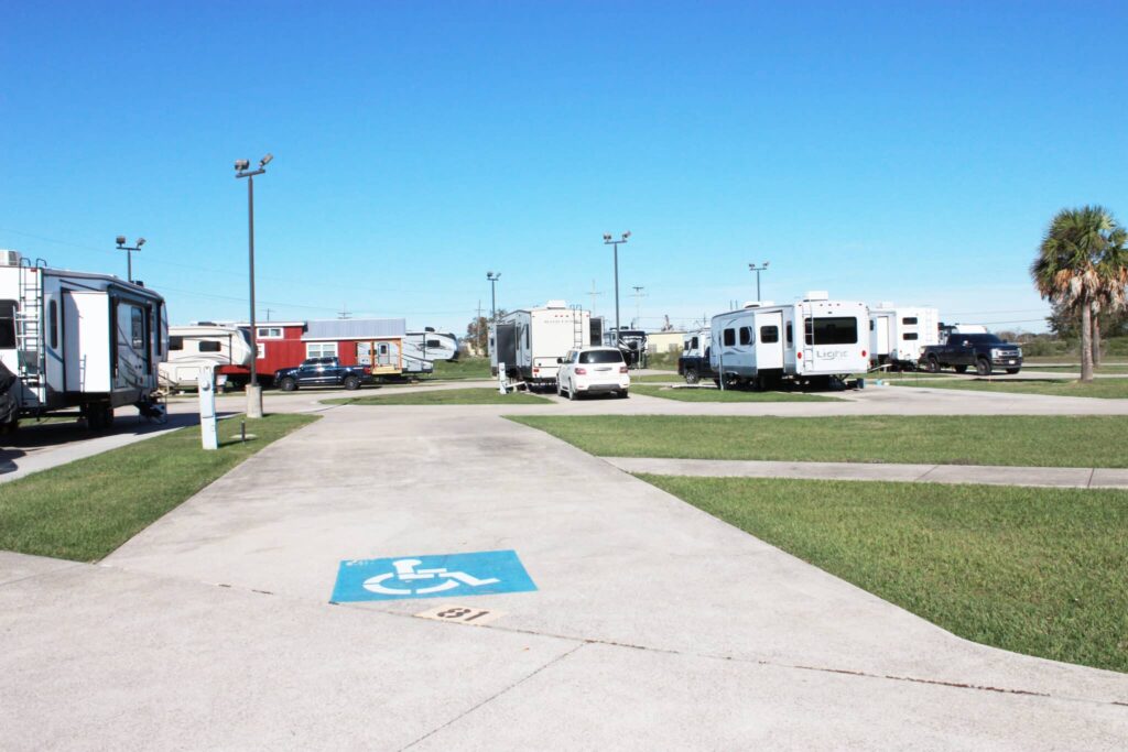 Image of an ADA RV Space at Port Arthur RV Park