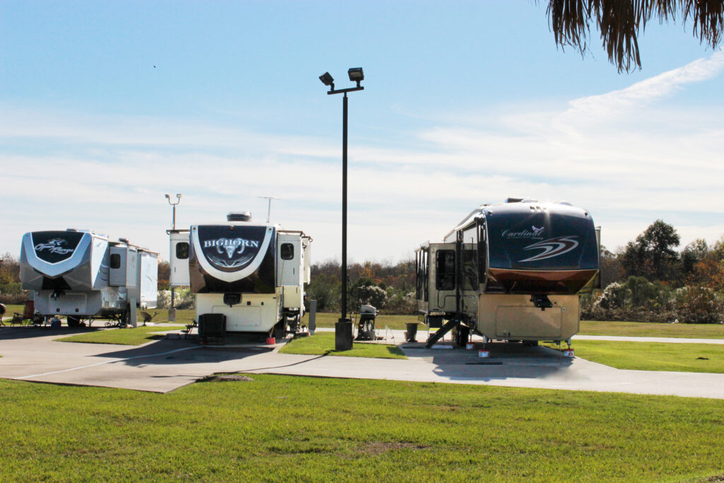 Image of ultra-premium RV spaces at Port Arthur RV Resort