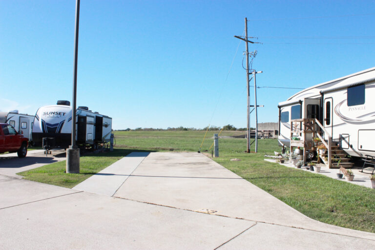 Premium back in RV sites at Port Arthur RV resort